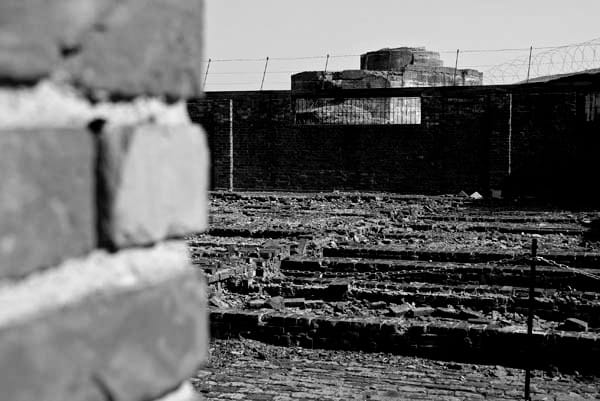 The roll call square where prisoners had to stand for hours. In rain, snow, or heat, they stood motionless, a test of endurance designed to break them.